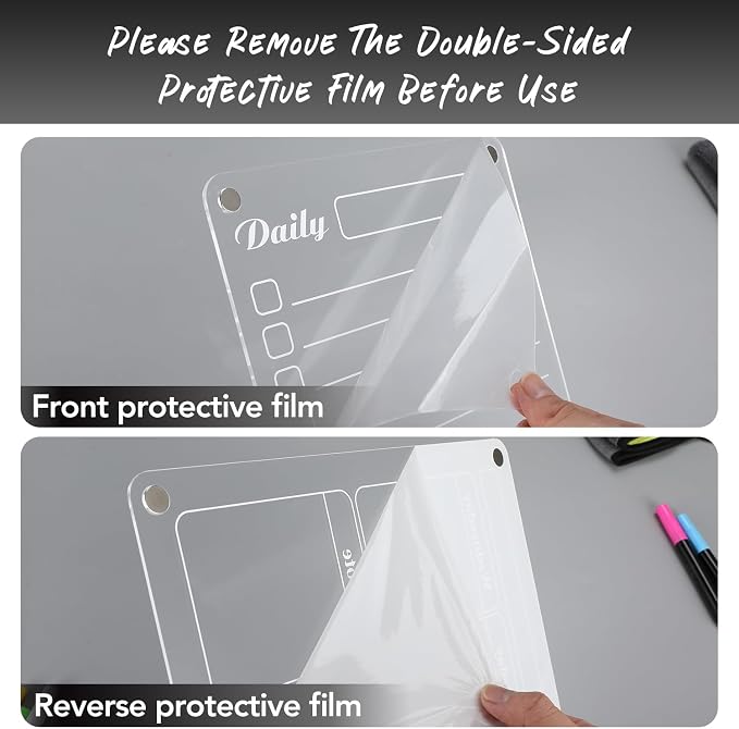 DIYMAG Planning Pads 3Pack Acrylic Magnetic Dry Erase Board - Image 3