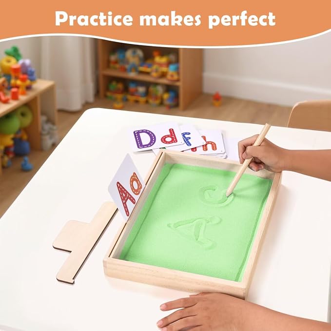 Montessori Sand Tray for Kids, Writing Play Sand Tray - Image 7