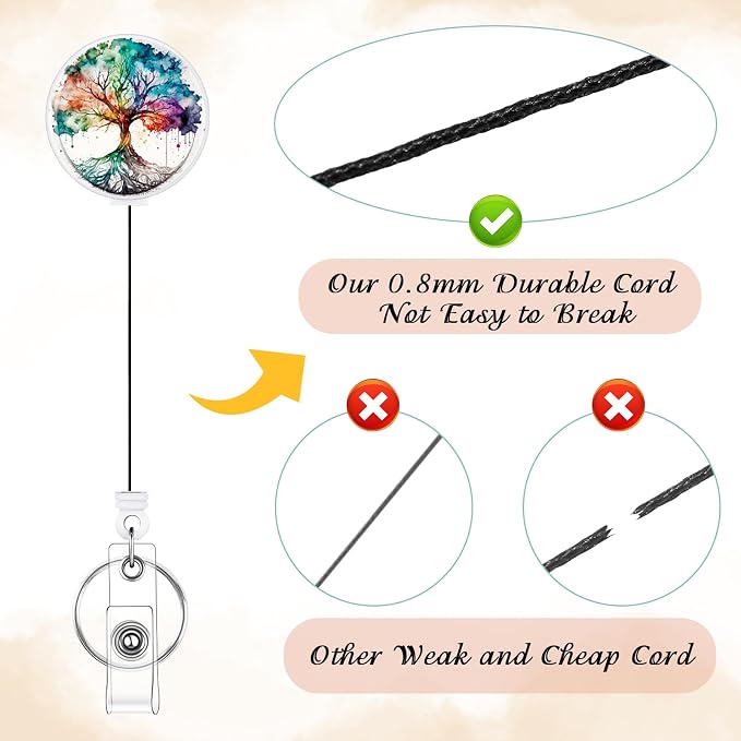 BESARME 3 Pack Badge Reels Retractable Badge Clip - Image 7
