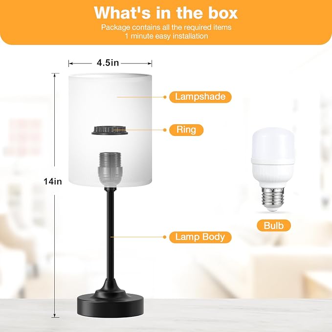 Fenmzee Touch Nightstand Bedroom Lamp - Image 4