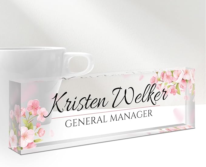 Personalized Office Name Plate for Desk by Gowelly