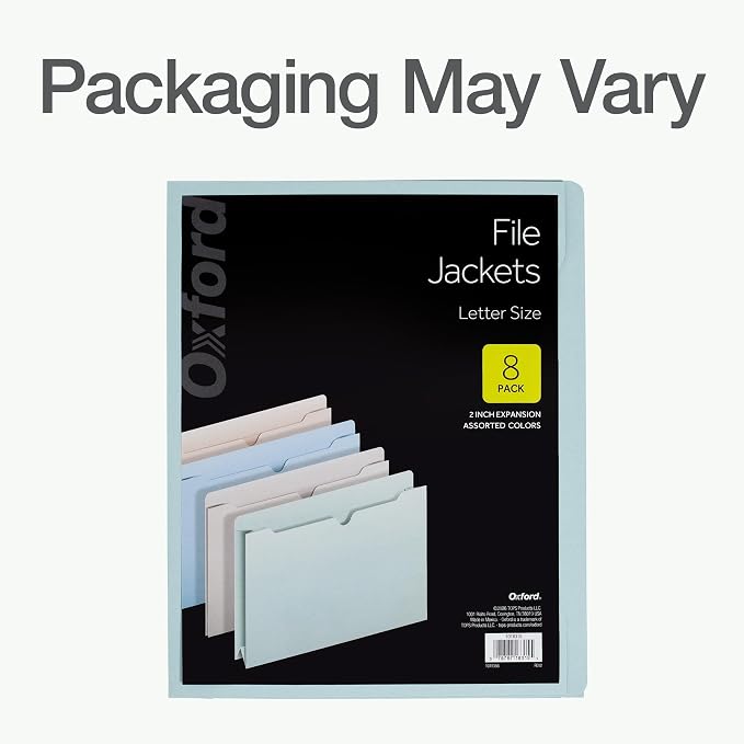 Oxford Expanding File Folders, 8 Pack, Closed Sides, Expands 2", 4 Pastel Colors - Image 7