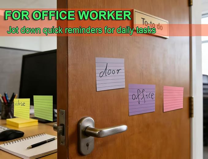 Lined Sticky Notes 3x3 in, Notepads - Image 8