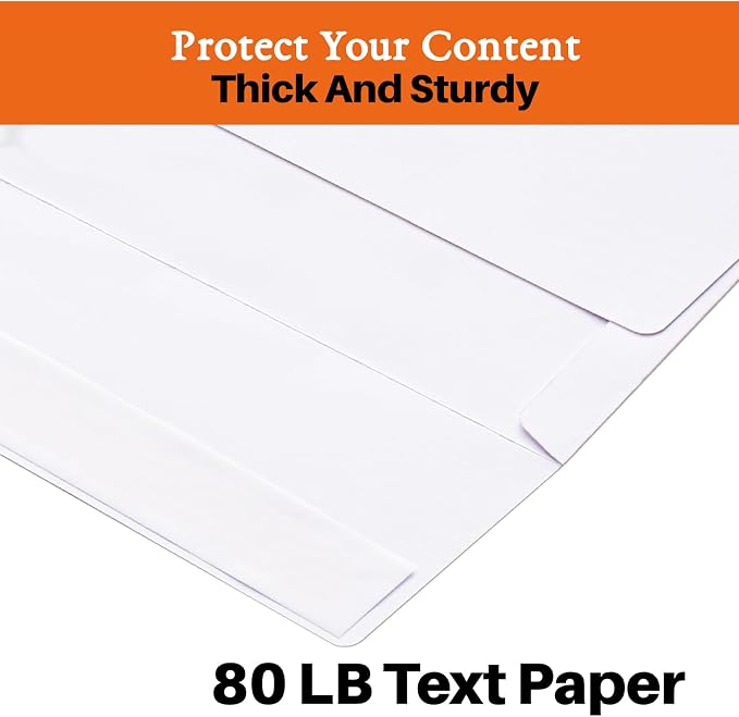 A7 Printable White Envelopes 5x7 100 Pack Quick Self Seal, - Image 3