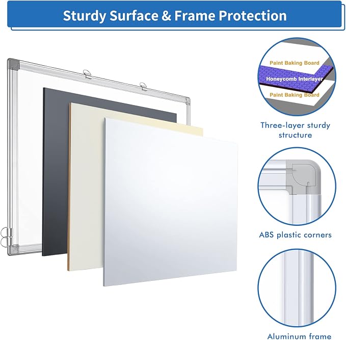 White Board Dry Erase, 24 x 18 inch Magnetic Dry Erase Board Whiteboard - Image 6