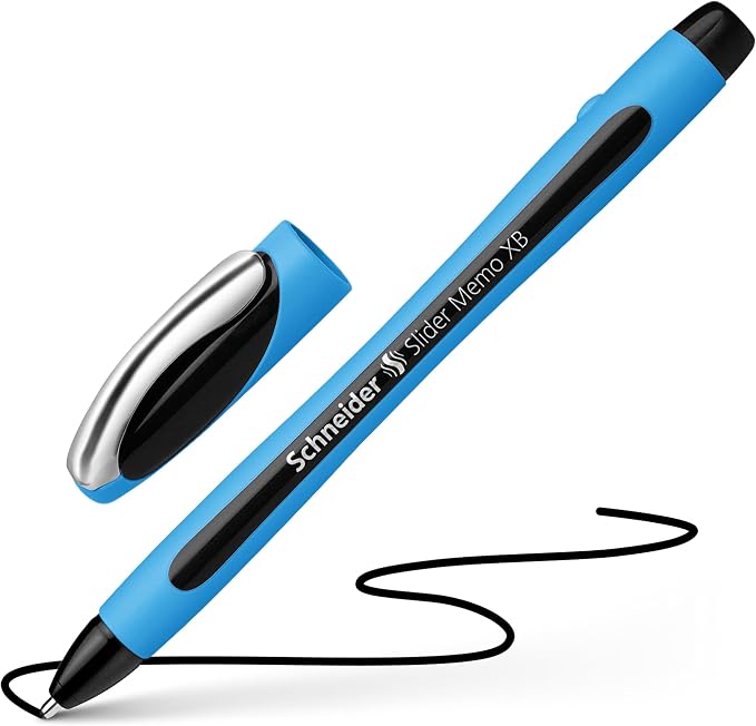 Schneider Slider Memo XB Ballpoint Pen, 1.4 mm, Light Blue Barrel - Image 4