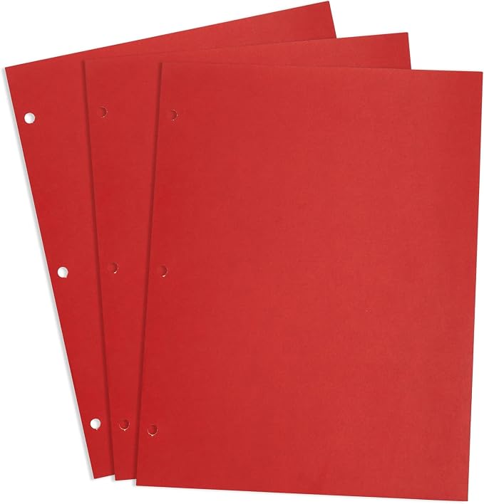 Blue Summit Red Folders with Pockets, Paper Red Pocket Folders with Business - Image 6