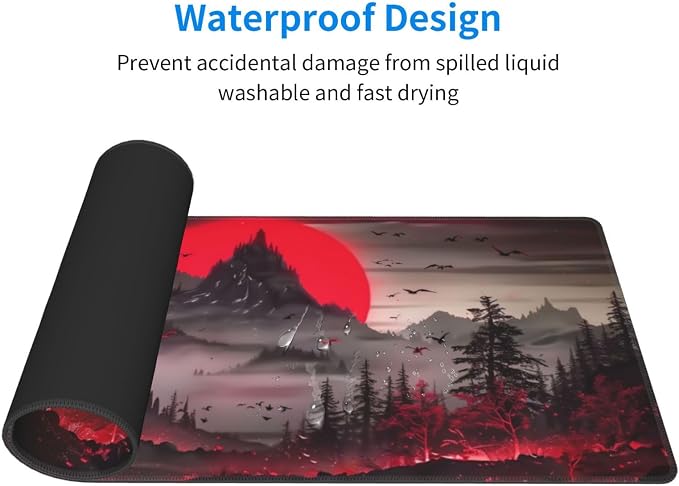 Extended Gaming Mouse Pad, Large Desk Mat XL Anime Mouse Pad Waterproof - Image 3