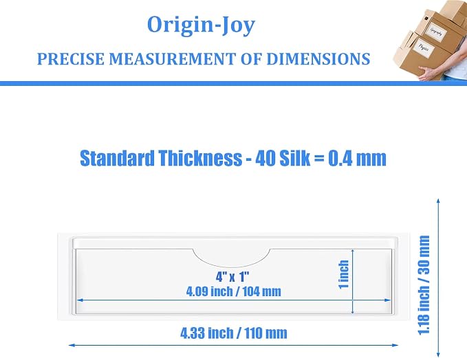 Origin-Joy 50 PCS Self-Adhesive Index Label Pockets - Image 2
