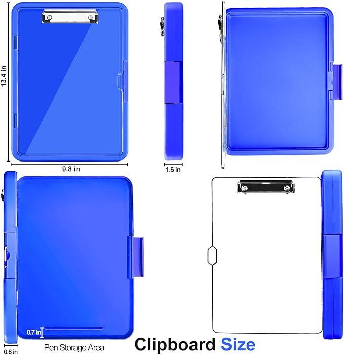 Clipboard with 2 Storage & Pen Holder, Heavy Duty Clip Boards 8.5x11 with Dual - Image 2