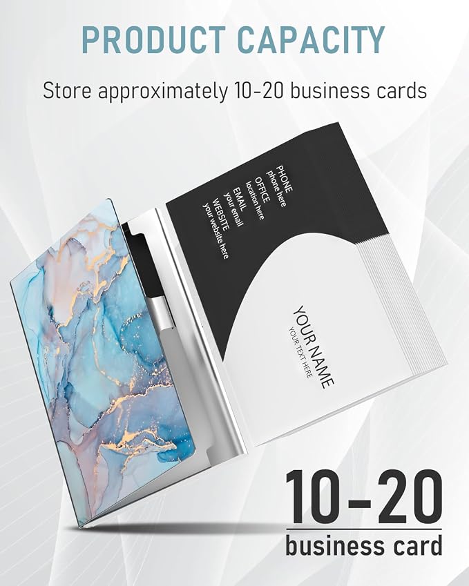 Metal Slim Organizer, Professional Stainless Steel Square Pocket Wallet - Image 2