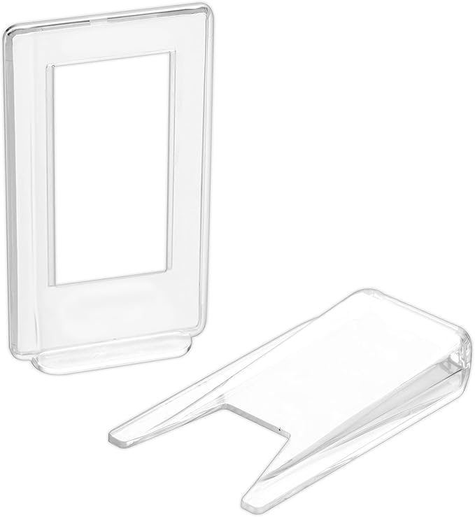 （10 Pack ）Acrylic Book Stand for Display Adjustable Clear Display Holder Easel Collector Stand for Home Office Back to School Comic Album CD Magazine Postcard Artworks (4.2 x 4.3 x 2.35 Inch)-DeskLoop Office