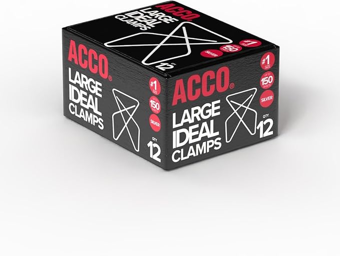 ACCO Brands Ideal Paper Clamp, Smooth Finish, No.1 Size - Image 3