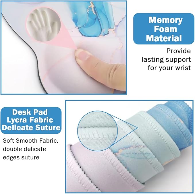 4-in-1 Gaming Mouse Pad Wrist Support Set，Desk Pad + Mouse Pad - Image 4