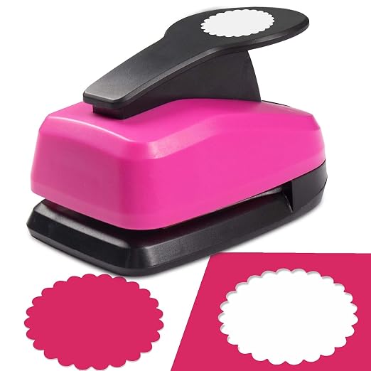 Circle Paper Punches, Scalloped Circle Punch, 1.97 Circles Hole Puncher by HKKYOArtsCrafts