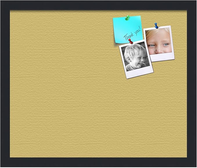 PinPix 18x15 Inch Cork Bulletin Board. This Decorative Framed Pin Board Comes with Honey Pastel Design and a Satin Black Frame. Ideal for Home Office Decor or Message Board (PinPix-1810)-DeskLoop Office