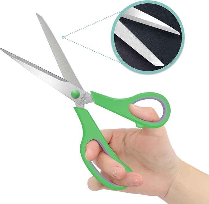 6 Packs Sewing Craft Scissors Bulk, Stainless Steel Shears - Image 4