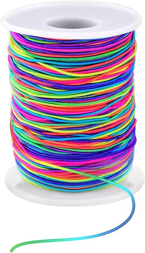 1mm Stretchy Bracelet String, Sturdy Rainbow Elastic String Elastic Cord for Jewelry Making, Necklaces, Beading and Crafts-DeskLoop Office