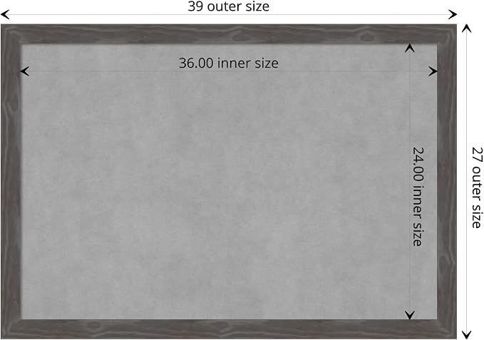 Amanti Art Grey Framed Magnetic Board 27x39 Large Vision Board - Image 4