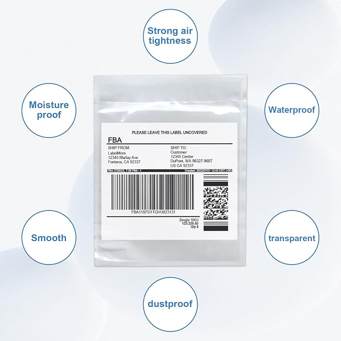 External Dimensions 4.5'' x 5.5'' 200 Packaging Box Single Envelope, SJPACK - Image 4