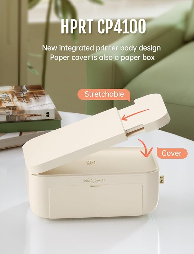 HPRT Photo Printer 4x6,+20 Sheets&1ribbon,Wi-Fi Wireless Instant Picture Printer for iPhone, Android, Smartphone, Thermal Dye-Sublimation, AR Video Printing,Portable Photo Printers for Home Use-DeskLoop Office