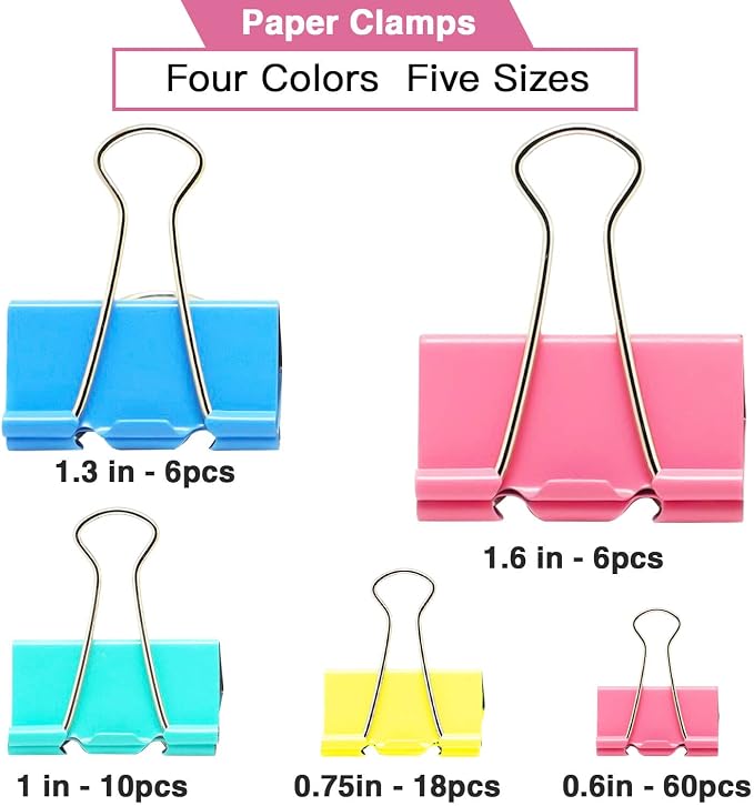 Binder Clips, Medium Small Binder Clips - Image 5