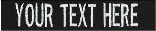 Custom Uniform Name Tapes Solid Colors. Black Fabric, 4 Inch Hook Fastener by NORTHERNSAFARI