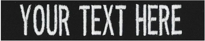 Custom Uniform Name Tapes Solid Colors. Black Fabric, 5 Inch Sew on by NORTHERNSAFARI