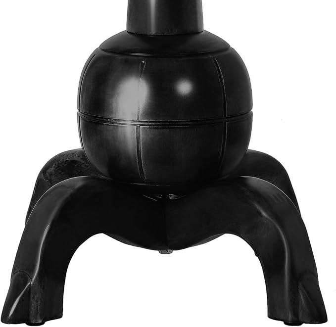 Heavy Duty Coat Rack Freestanding Wood Tree Rack with 8 Hooks, Unique Design Tree Branch-look, Premium Coat Tree Clothes Hanger Stand with Sphere Base for Entryway, Hallway, Bedroom-Load 160lbs Black-DeskLoop Office