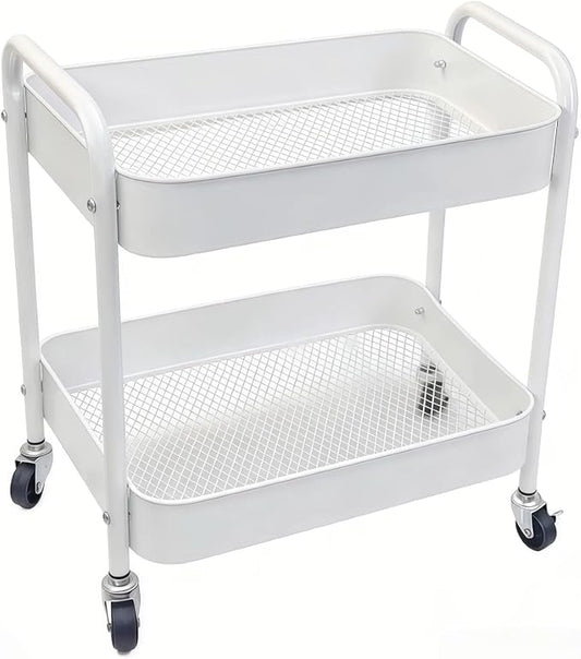 Ufriandz Under Desk Storage Cart 2 Tier Utility Rolling Cart by Ufriandz