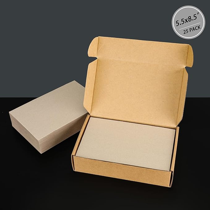 25 Pcs Book Board, Binder Board, Cover Board, Heavy Duty Chipboard for Book Binding, DIY Cardboard (Gray, 5.5 x 8.5 Inch 80PT)-DeskLoop Office