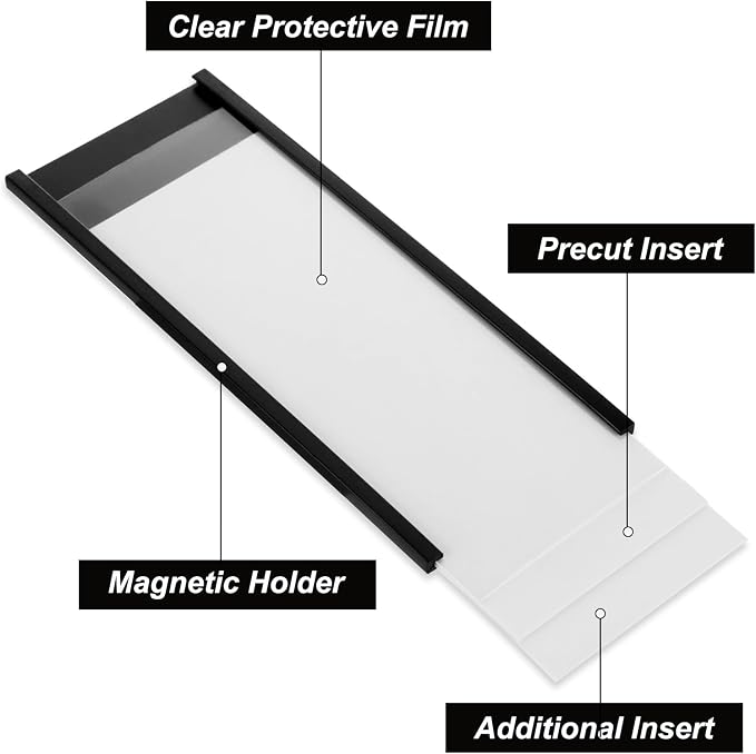 CYEAH 50 Pcs Magentic Label Holders, 4x1.5 inch C Channel Magentic Label Holders - Image 3