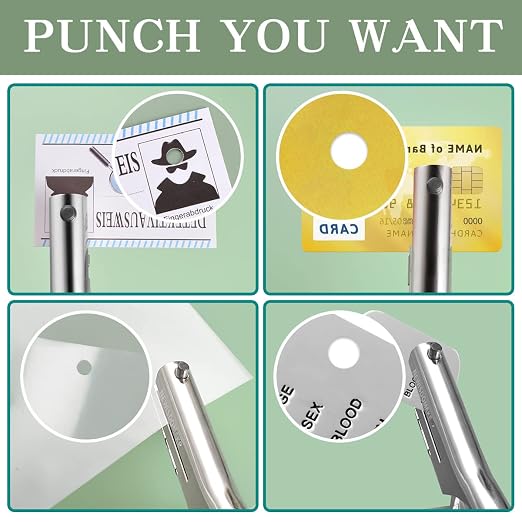 Heavy Duty Hole Punch 1/8 Inch, Single Hole Punch Heavy Duty 2 Inch Reach Deep - Image 5