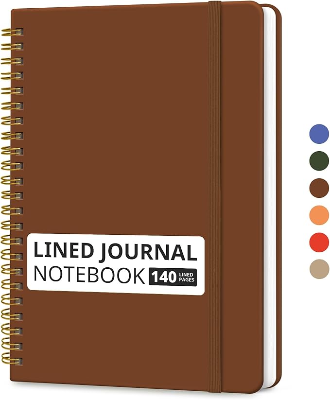 Taja Lined Spiral Journal Notebook by Taja