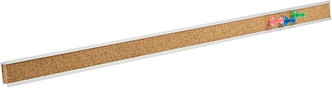 Quartet Bulletin Bar Pin Strip Cork Board 48" x 1", - Image 3