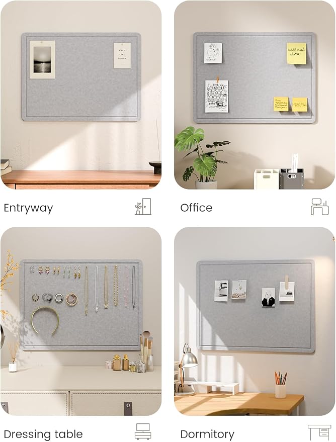 Fluxynara Bulletin Board, 23.6" x 17.5" Cork Board Alternative - Image 7