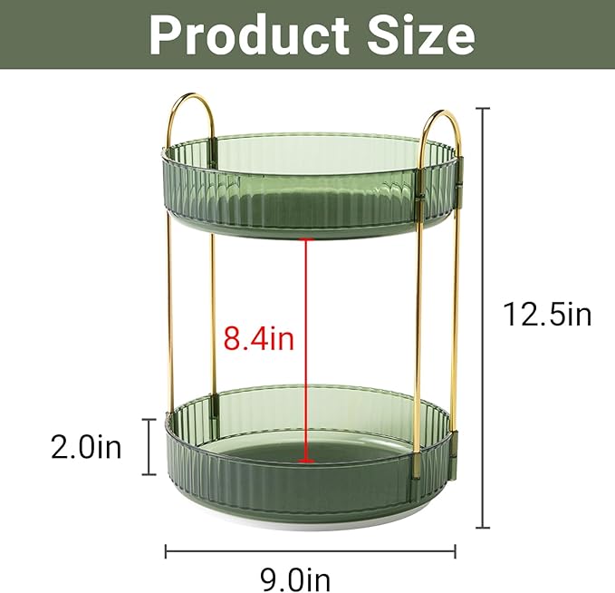 Asayuee 360 Rotating Makeup Organizer - Image 2