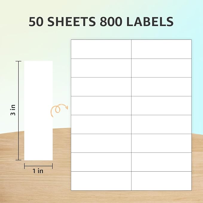 MaxGear 1" x 3" Removable Labels - Image 2