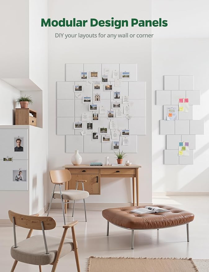 Large Bulletin Board 48" x 36", 12 Pack White Cork Boards - Image 7