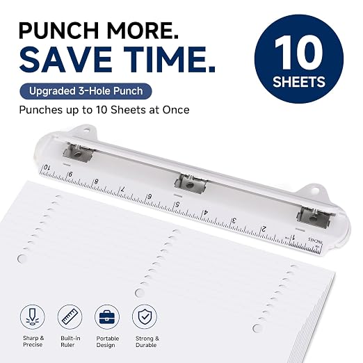 3 Hole Punch Portable Binder Punch - Image 2