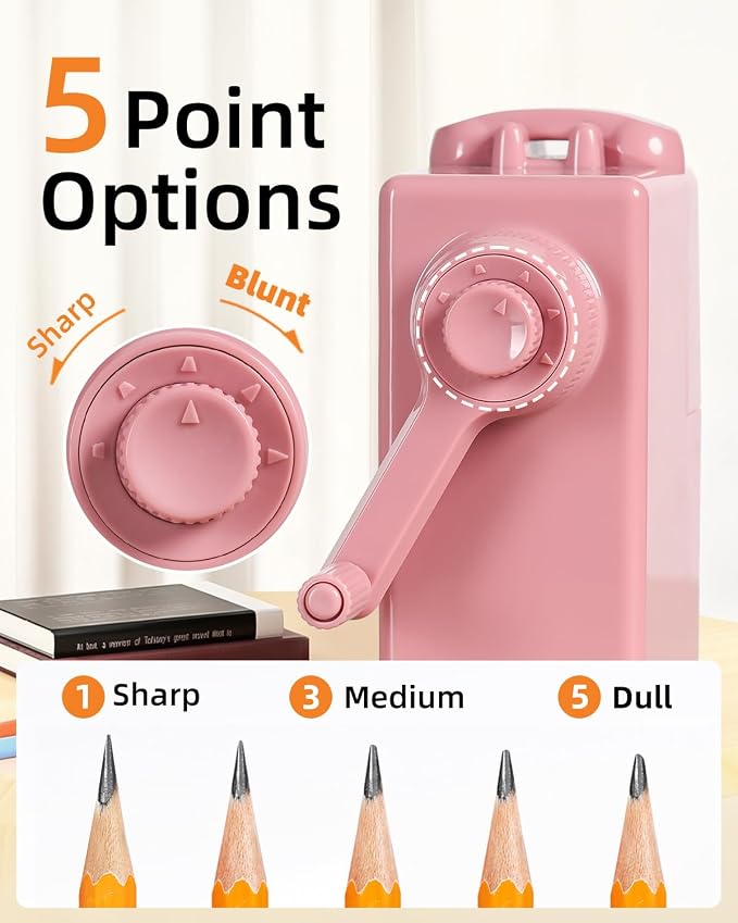ZMOL Manual Hand Crank Pencil Sharpener - Image 3