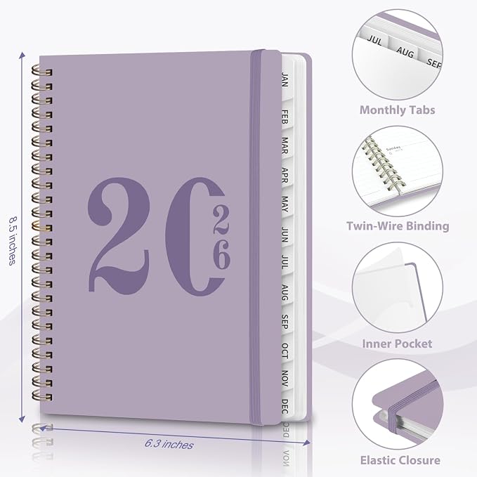 2026 Planner, Weekly and Monthly Calendar Academic Planner, Jan 2026 - Image 4