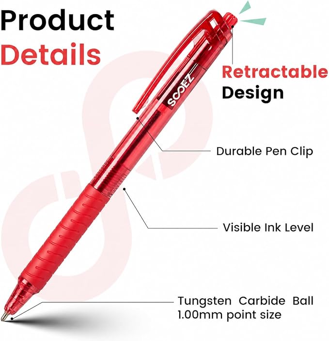 Sooez 60 Pack Bulk Pens Ballpoint, Smooth Writing Pens - Image 5