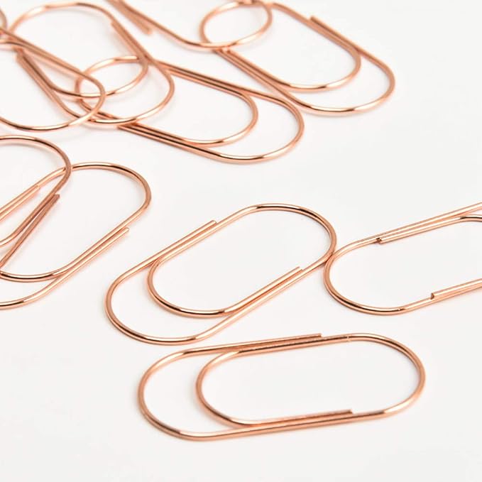 Jumbo Paper Clips, Wide Large Paper Clamps Rose Gold 2 inch 20pcs Durable and - Image 3