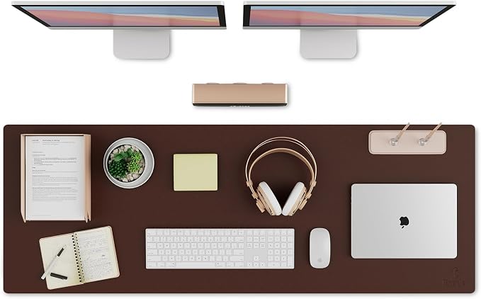 K KNODEL Large Office Leather Desk Mat, Mouse and Keyboard Pad, Computer and by K+KNODEL