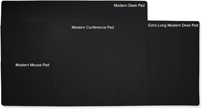 Leatherology Premium Black Full Grain Leather Modern Conference Pad – Slim Desk - Image 3