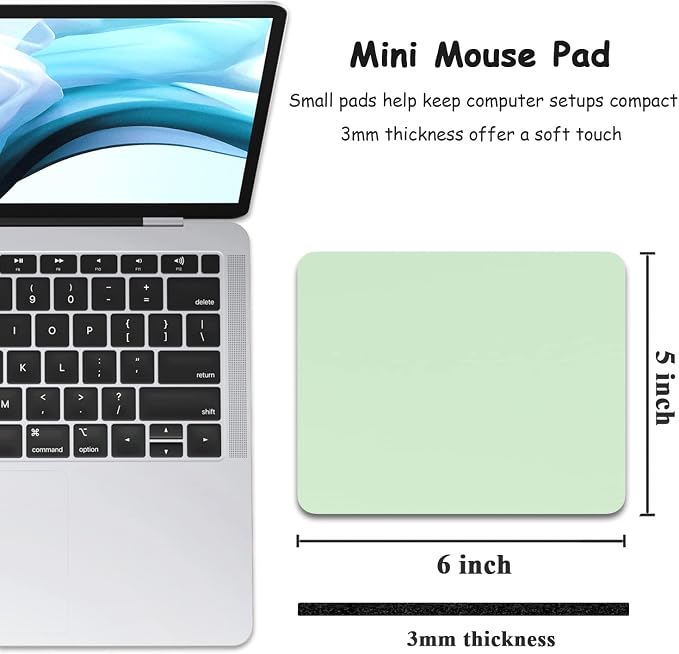 Dapesuom Small Mouse Pad, 5 x 6 Inch Thick Rubber Premium-Textured Non-Slip - Image 2