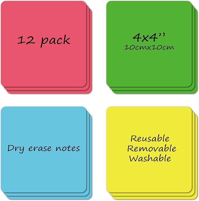 Dry Erase Sticky Notes Reusable Labels by SVNOOC