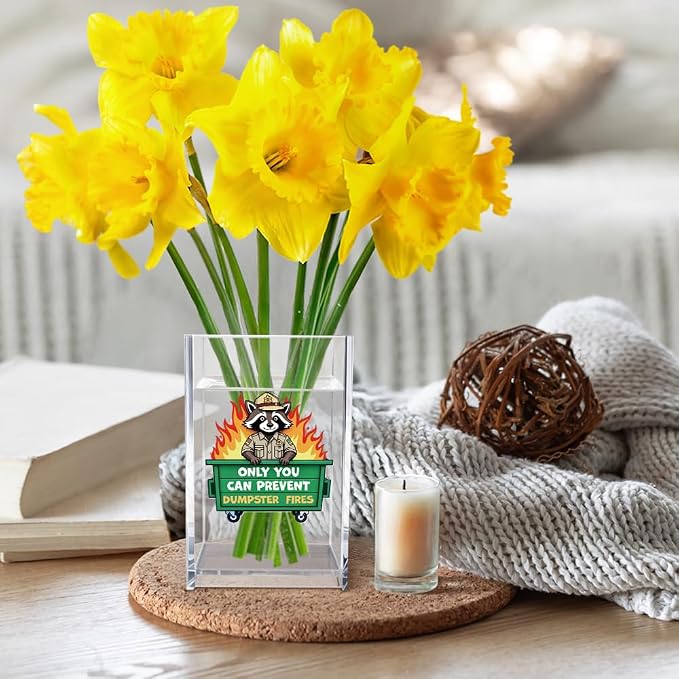 Vgrti Only You Can Prevent Dumpster Fire Acrylic Cosmetic Pencil Pen Holder Cup - Image 5