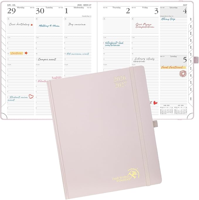 POPRUN 2026-2027 Academic Planner, Large Size 8.5" x 10.5", Weekly and Monthly by POPRUN